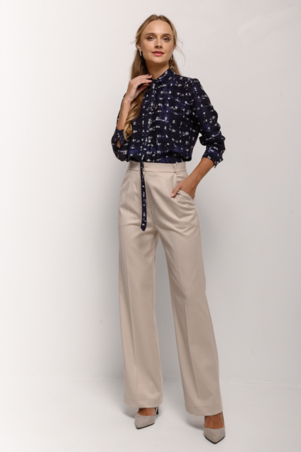 Pantalon office drept din stofă Sydney