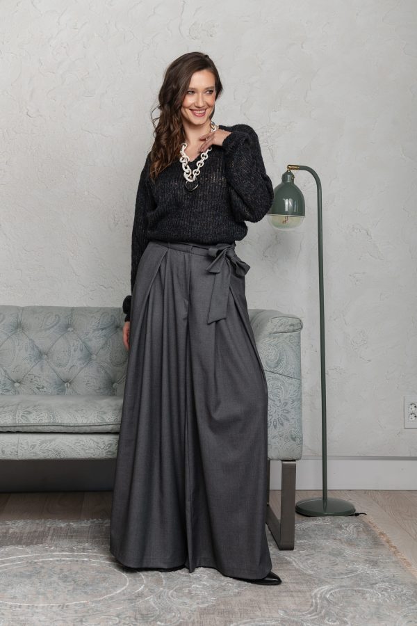 Pantalon palazzo din stofa Gravity